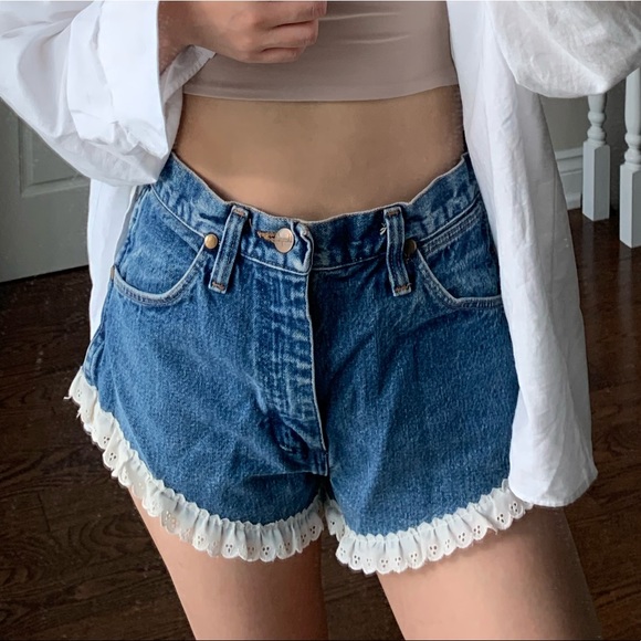 Urban Outfitters Pants - Wrangler / Urban Outfitters Lace Denim Shorts